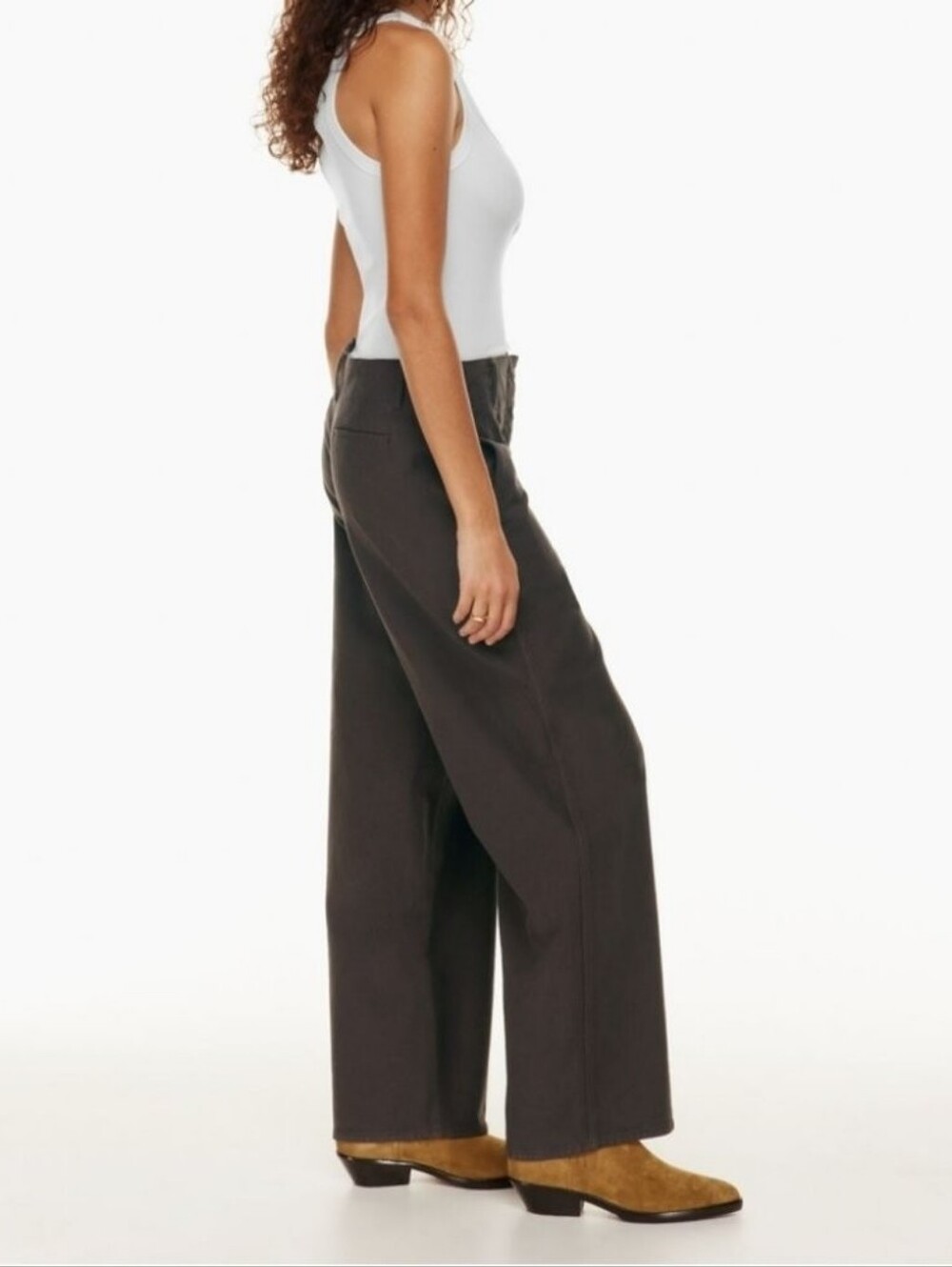 Aritzia Wilfred Ascendant Pant High Rise Utility Wide Leg Size 8 Brown - Picture 2 of 16